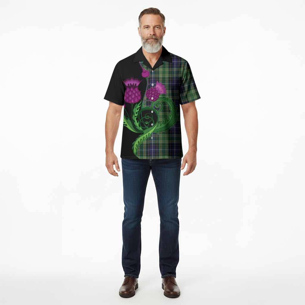 McKellar Tartan Hawaiian Shirt Traditional Scottish Thistle
