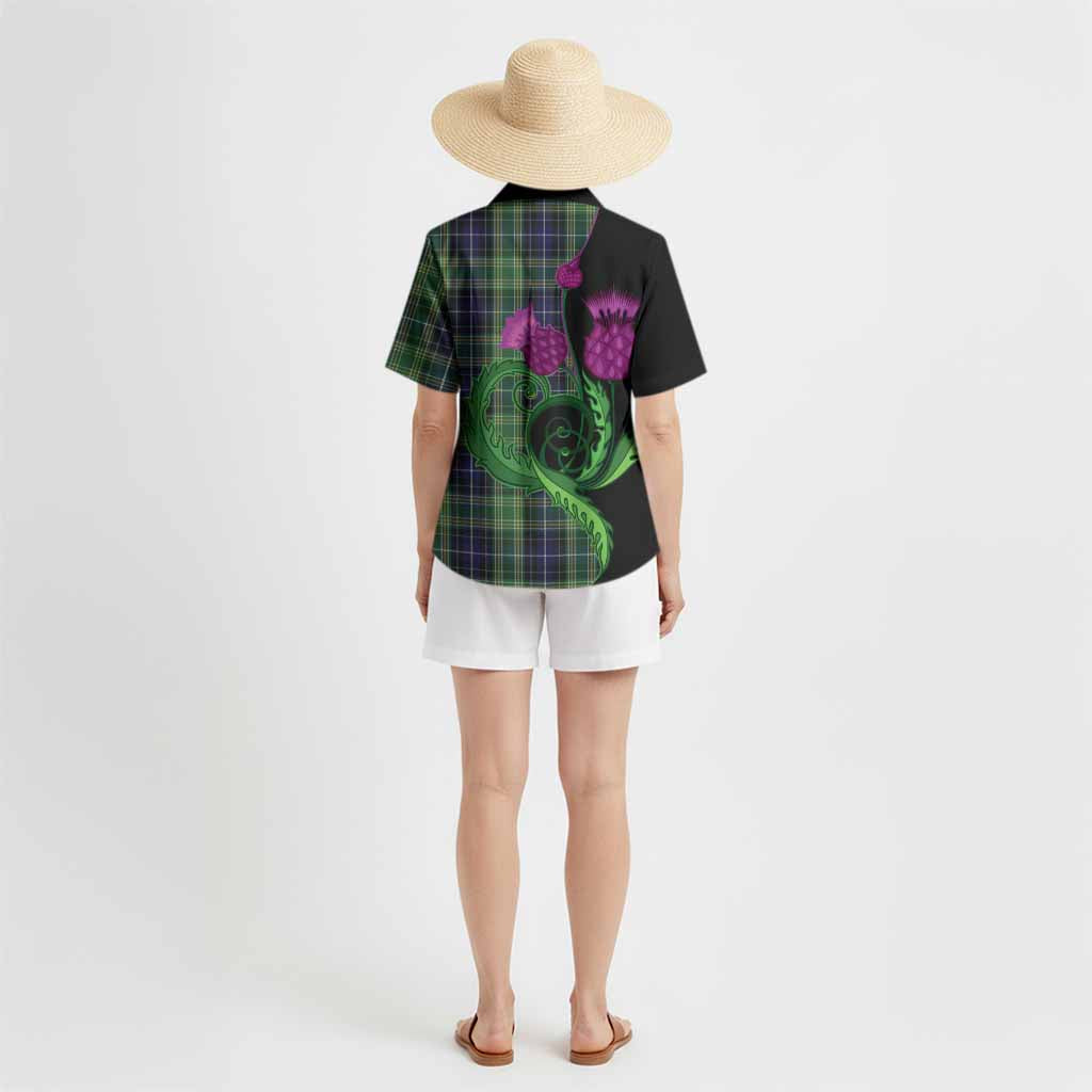 McKellar Tartan Hawaiian Shirt Traditional Scottish Thistle