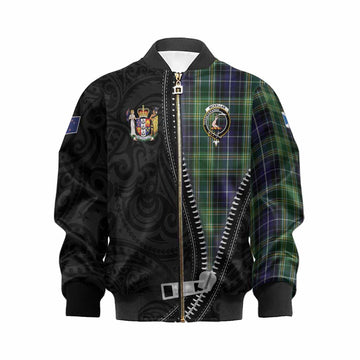 McKellar Tartan Kid Bomber Jacket New Zealand Pattern Unique Zipper Stylized