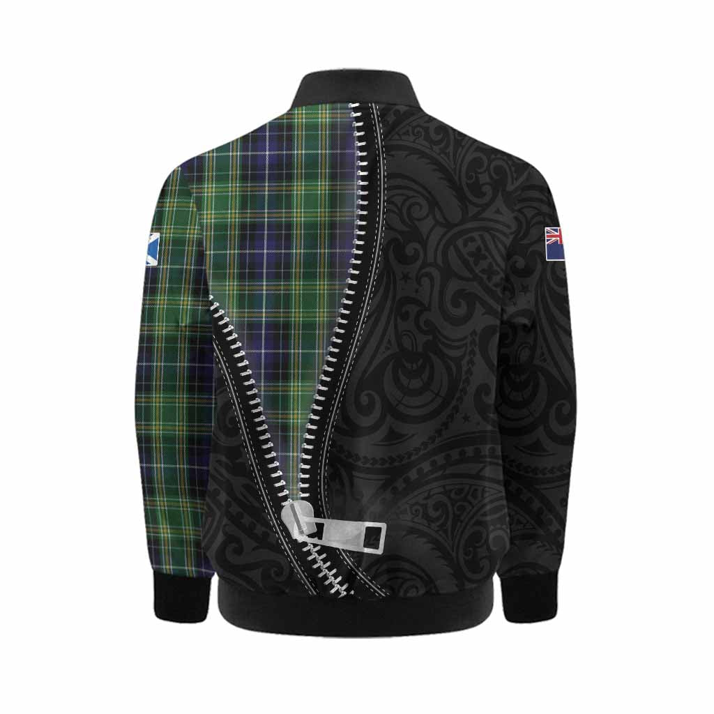 McKellar Tartan Kid Bomber Jacket New Zealand Pattern Unique Zipper Stylized