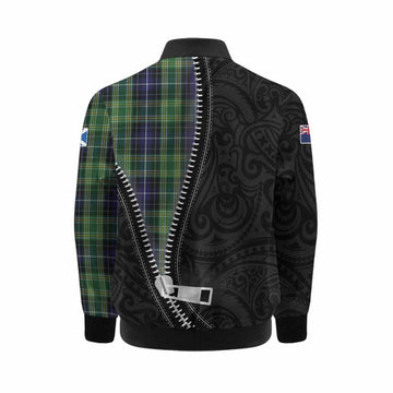 McKellar Tartan Kid Bomber Jacket New Zealand Pattern Unique Zipper Stylized