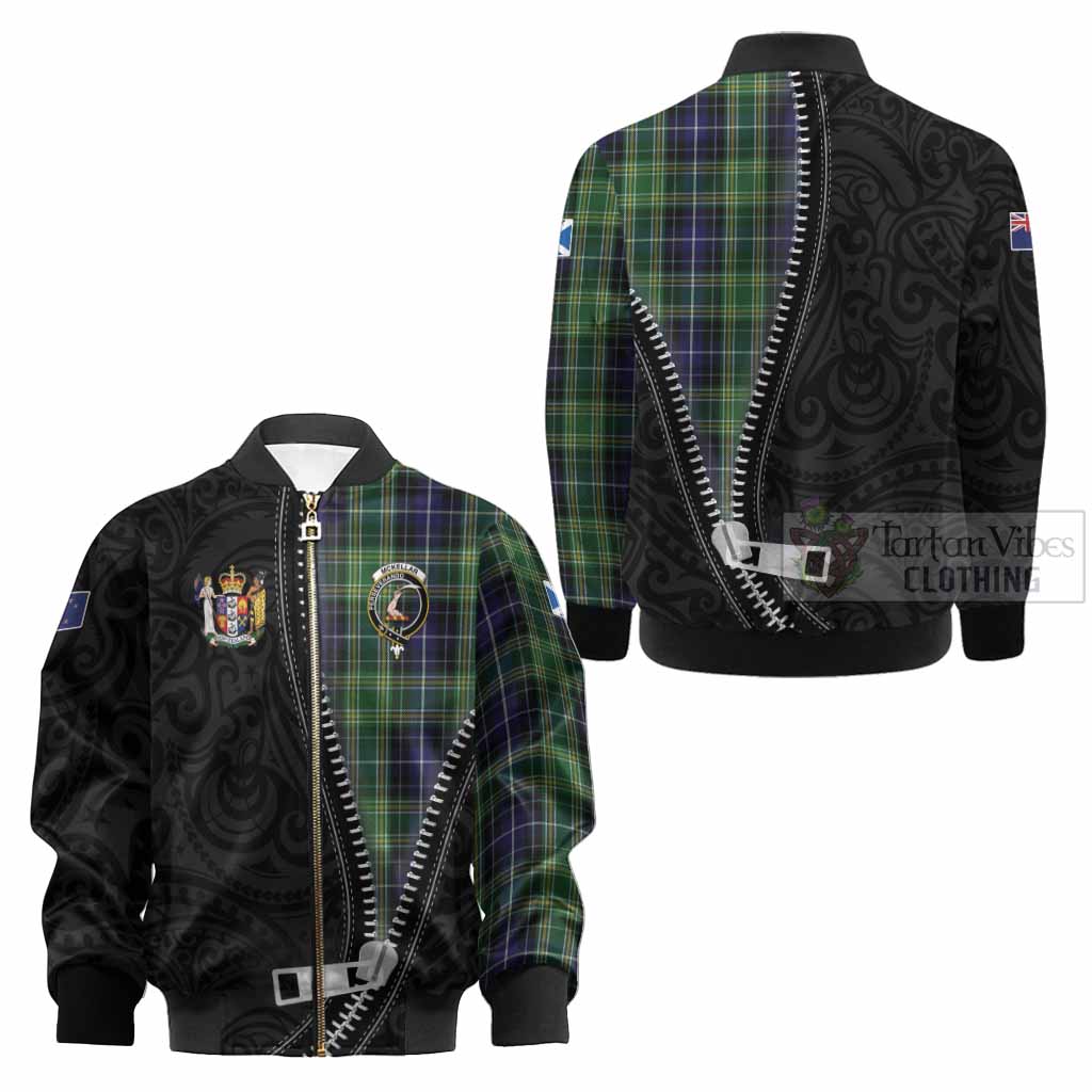 McKellar Tartan Kid Bomber Jacket New Zealand Pattern Unique Zipper Stylized