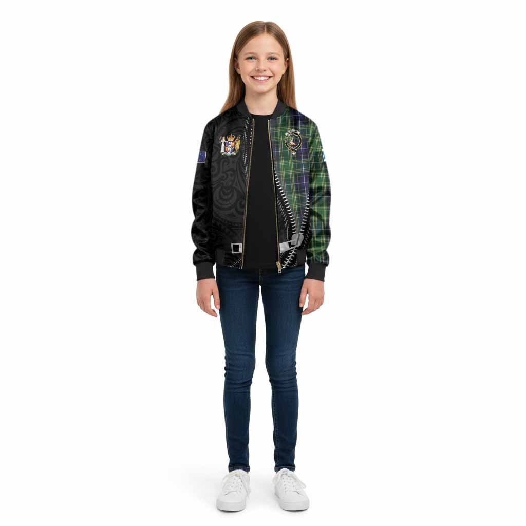 McKellar Tartan Kid Bomber Jacket New Zealand Pattern Unique Zipper Stylized