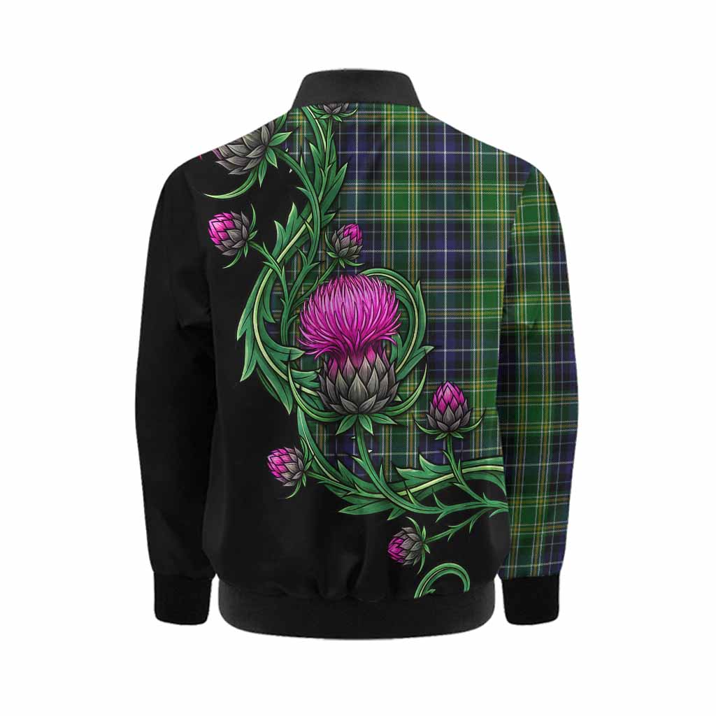 McKellar Tartan Kid Bomber Jacket Resilient Scottish Thistle Kid - Tartan Vibes Clothing