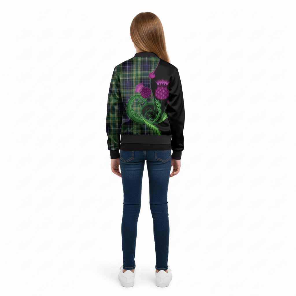 McKellar Tartan Kid Bomber Jacket Traditional Scottish Thistle