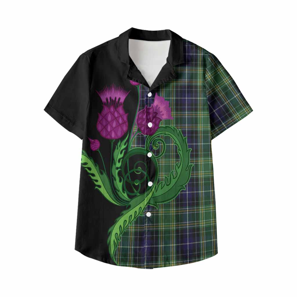 McKellar Tartan Kid Hawaiian Shirt Traditional Scottish Thistle