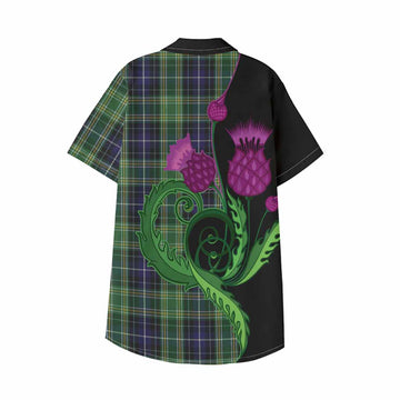 McKellar Tartan Kid Hawaiian Shirt Traditional Scottish Thistle