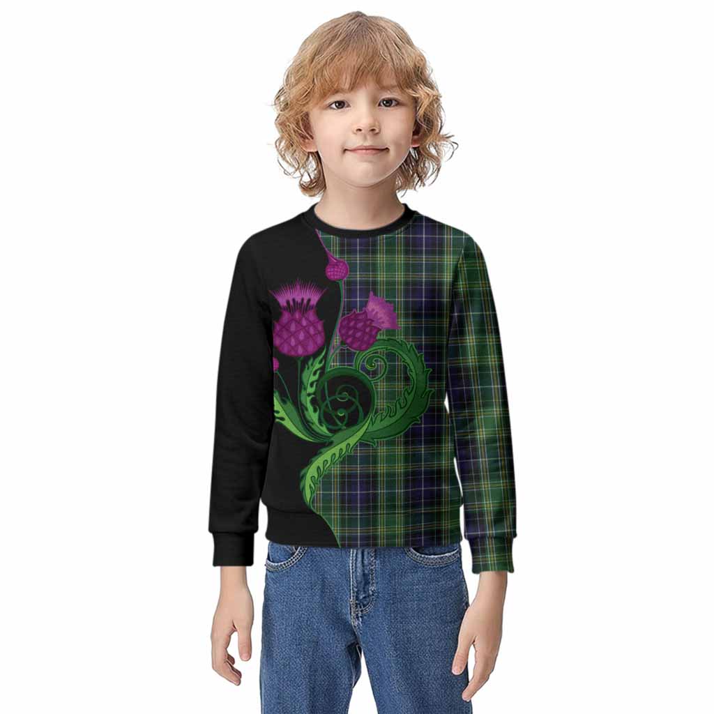 McKellar Tartan Kid Knitted Sweatshirt Traditional Scottish Thistle