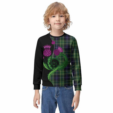 McKellar Tartan Kid Knitted Sweatshirt Traditional Scottish Thistle