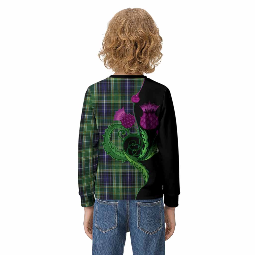 McKellar Tartan Kid Knitted Sweatshirt Traditional Scottish Thistle