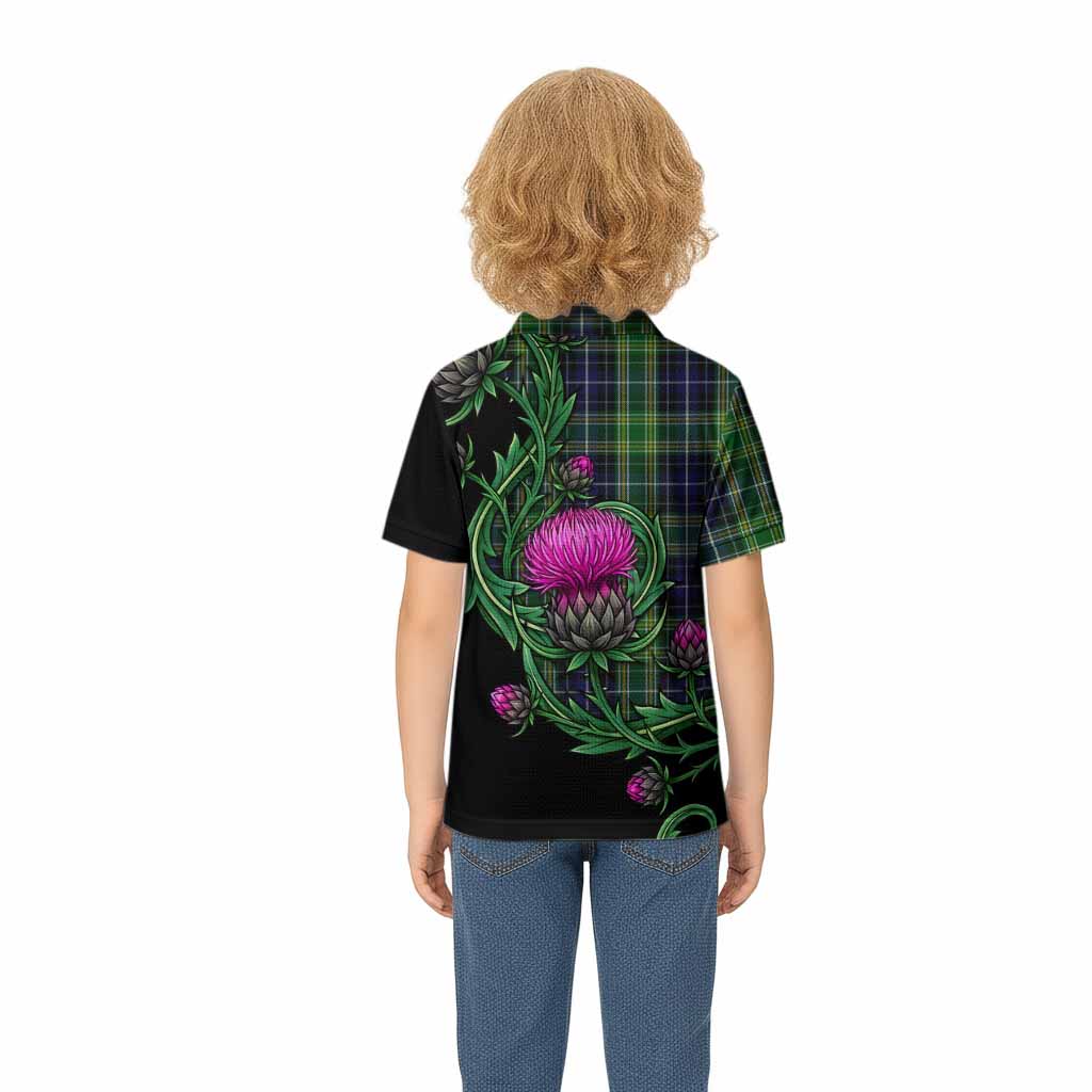 McKellar Tartan Kid Polo Shirt Resilient Scottish Thistle - Tartan Vibes Clothing