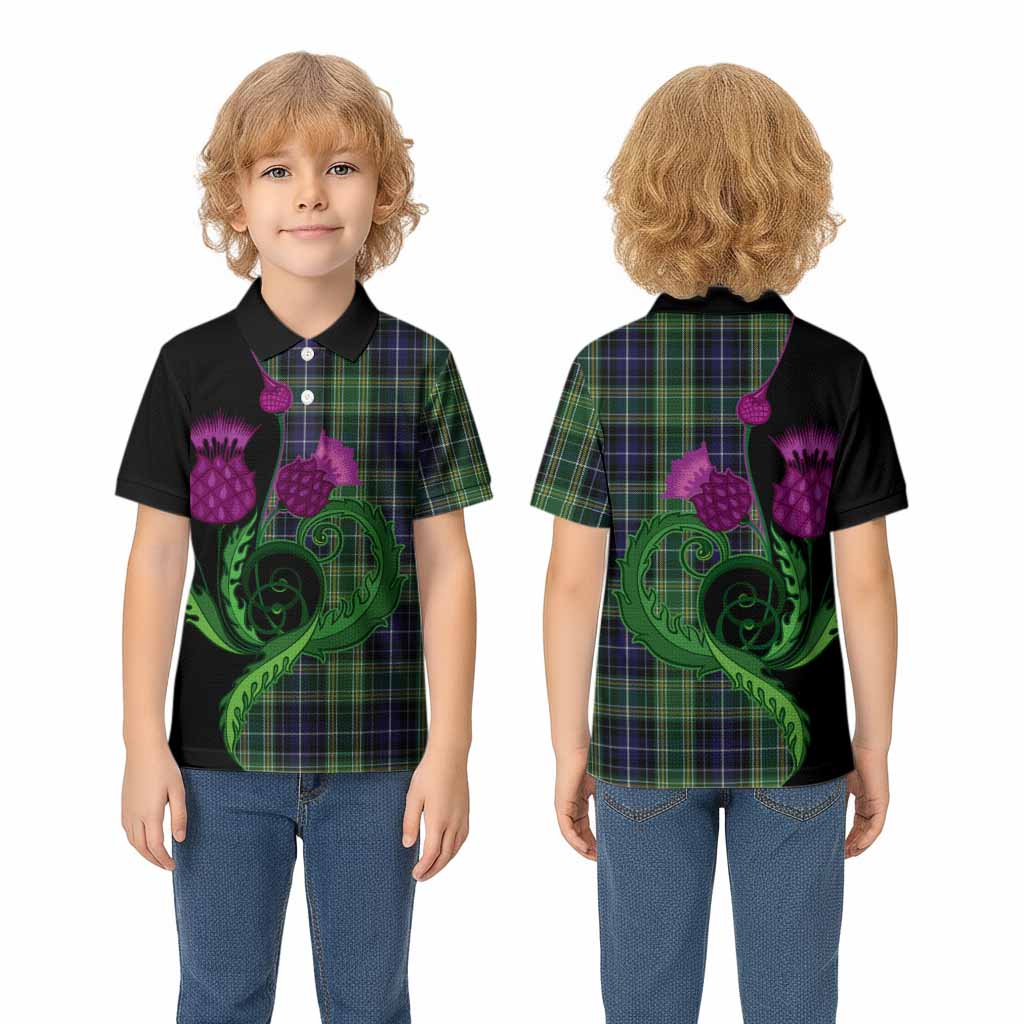 McKellar Tartan Kid Polo Shirt Traditional Scottish Thistle