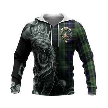 McKellar Tartan Knitted Hoodie Roaring Lion Heritage