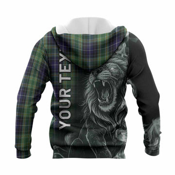 McKellar Tartan Knitted Hoodie Roaring Lion Heritage