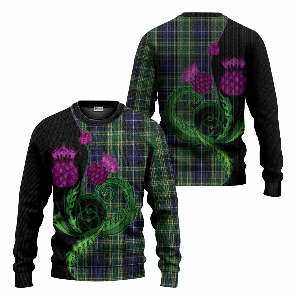 McKellar Tartan Knitted Sweater Traditional Scottish Thistle