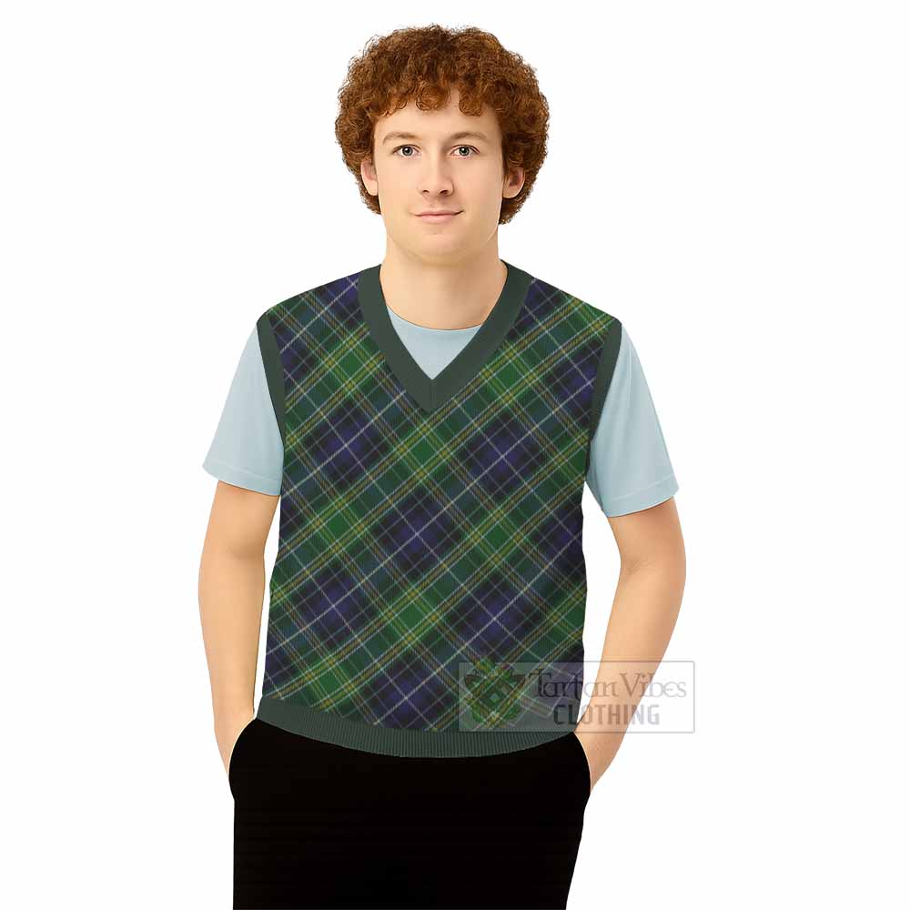 McKellar Tartan  Knitted V-Neck Vest Cross Style