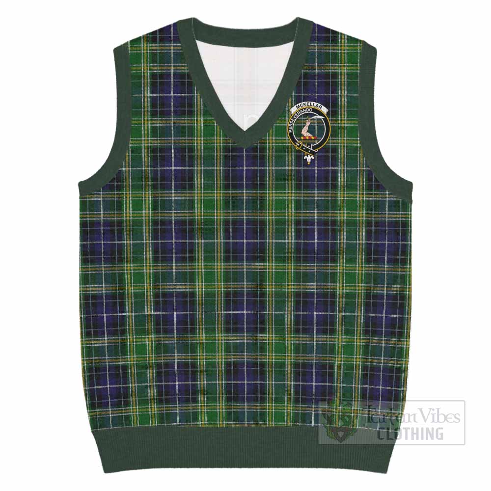 McKellar Tartan Knitted V-Neck Vest with Family Crest - Tartan Vibes Clothing