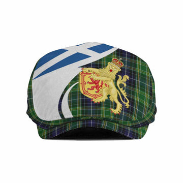 McKellar Tartan Lion Rampant Flat Cap, Jeff Cap Classic Scottish Style