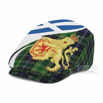 McKellar Tartan Lion Rampant Flat Cap, Jeff Cap Classic Scottish Style
