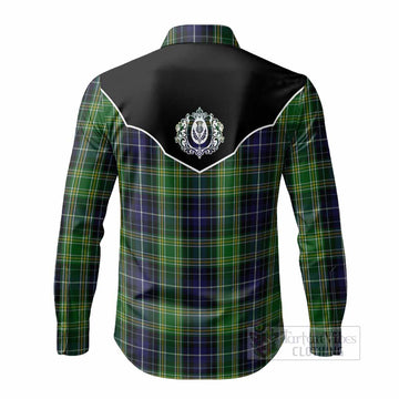 McKellar Tartan Long Sleeve Button Shirts Horseshoe Ornament - Tartan Vibes Clothing