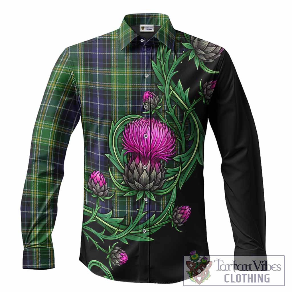 McKellar Tartan Long Sleeve Button Shirts Resilient Scottish Thistle