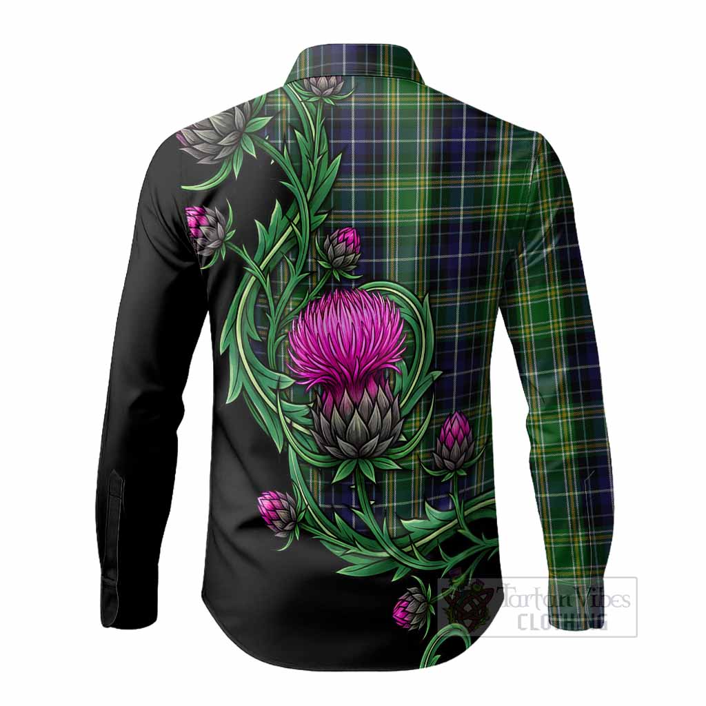 McKellar Tartan Long Sleeve Button Shirts Resilient Scottish Thistle