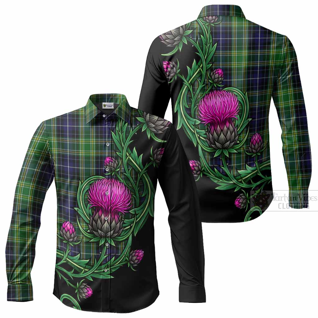 McKellar Tartan Long Sleeve Button Shirts Resilient Scottish Thistle