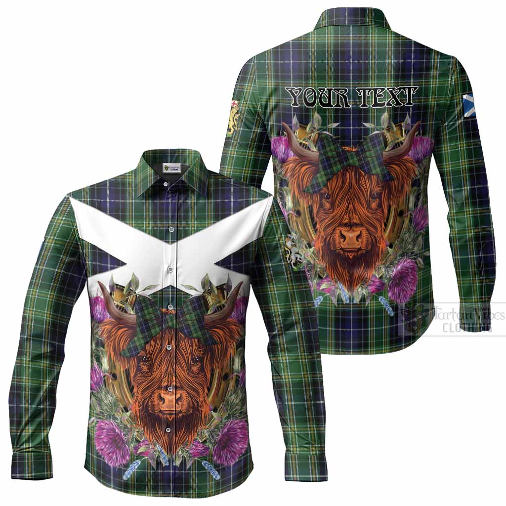 McKellar Tartan Long Sleeve Button Shirts Scottish Thistle Heilan Coo