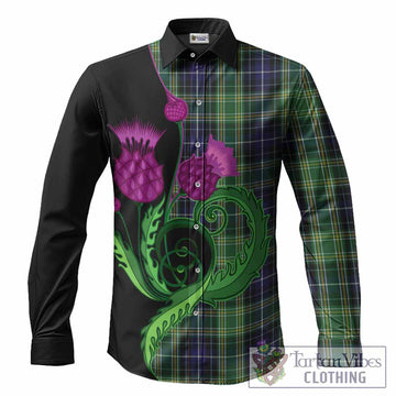 McKellar Tartan Long Sleeve Button Shirts Traditional Scottish Thistle
