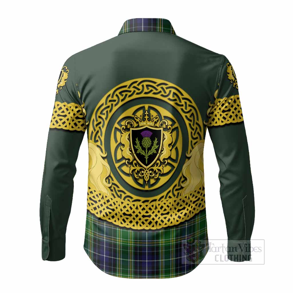 McKellar Tartan Long Sleeve Button Shirts Unicorn Celtic Knot And Thistle Emblem