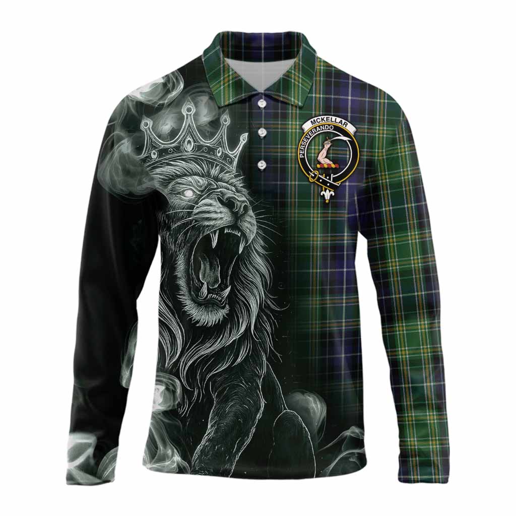 McKellar Tartan Long Sleeve Polo Shirt Roaring Lion Heritage