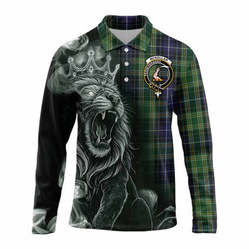McKellar Tartan Long Sleeve Polo Shirt Roaring Lion Heritage