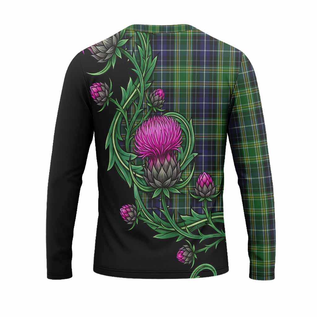 McKellar Tartan Long Sleeve T-Shirt Resilient Scottish Thistle - Tartan Vibes Clothing