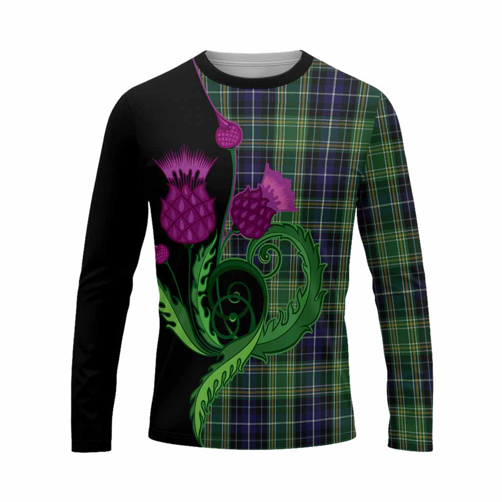 McKellar Tartan Long Sleeve T-Shirt Traditional Scottish Thistle