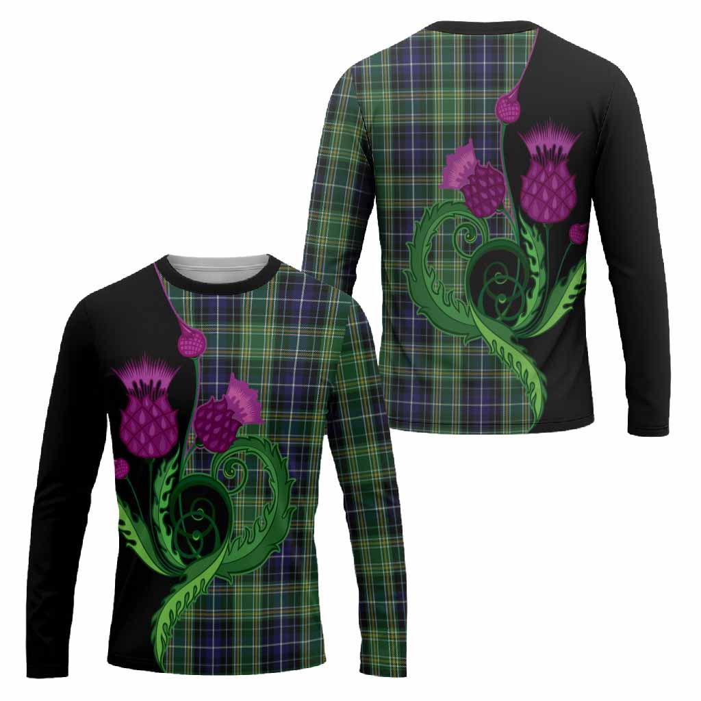 McKellar Tartan Long Sleeve T-Shirt Traditional Scottish Thistle