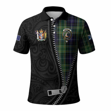 McKellar Tartan Polo Shirt New Zealand Pattern Unique Zipper Stylized