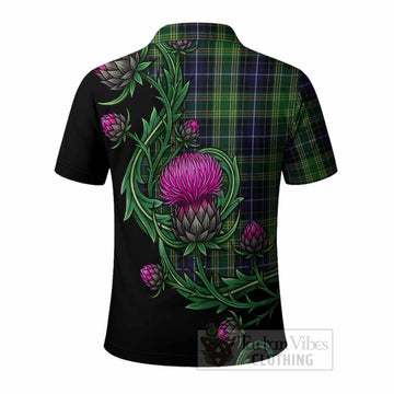McKellar Tartan Polo Shirt Resilient Scottish Thistle - Tartan Vibes Clothing
