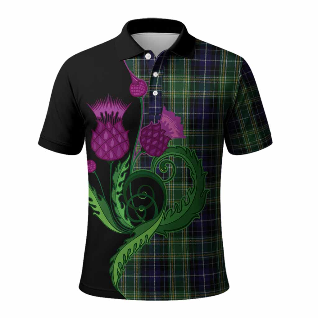McKellar Tartan Polo Shirt Traditional Scottish Thistle