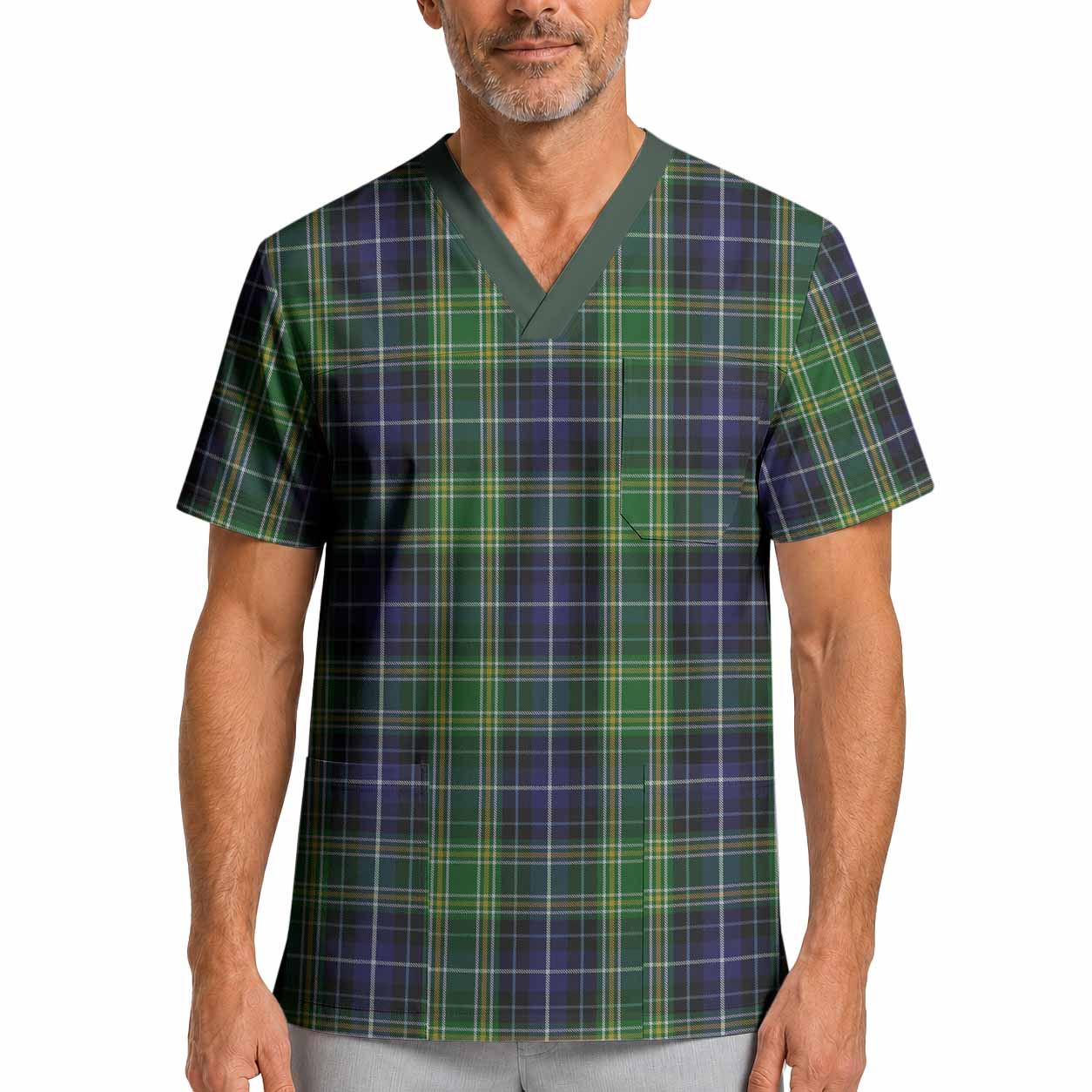McKellar Tartan Scrub Top XL - Tartan Vibes Clothing