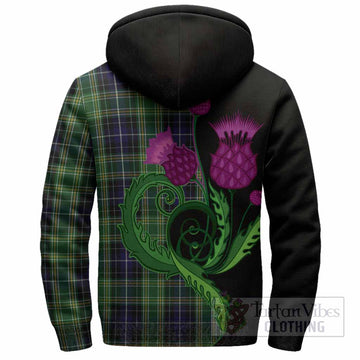 McKellar Tartan Sherpa Hoodie Traditional Scottish Thistle