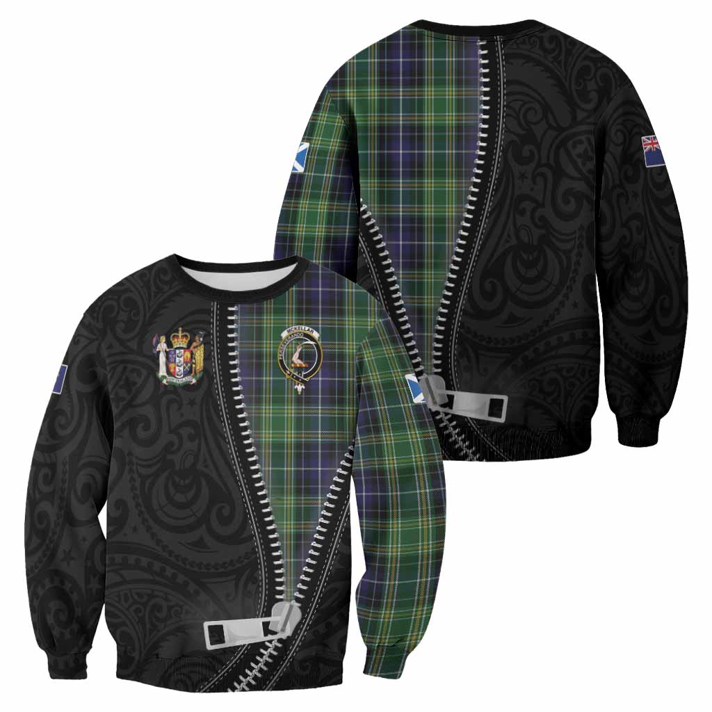 McKellar Tartan Sweatshirt New Zealand Pattern Unique Zipper Stylized