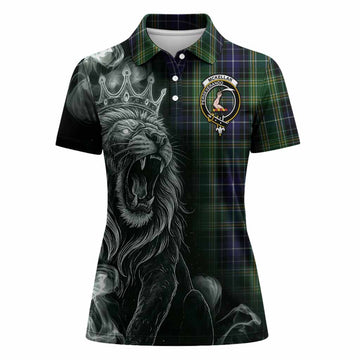 McKellar Tartan Women Polo Shirt Roaring Lion Heritage