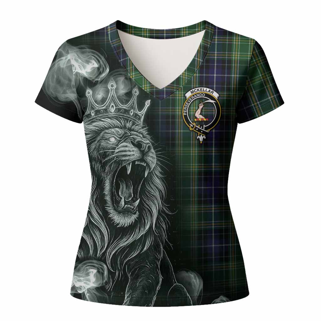McKellar Tartan Women T shirt Roaring Lion Heritage