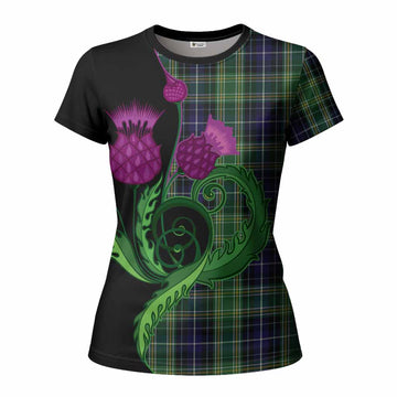 McKellar Tartan Women T shirt Traditional Scottish Thistle