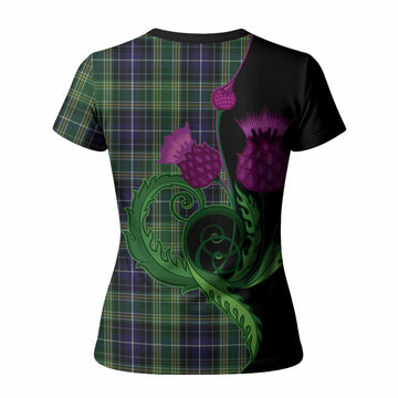 McKellar Tartan Women T shirt Traditional Scottish Thistle