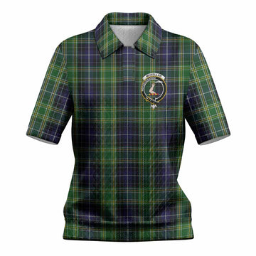 McKellar Tartan Women’s Polo Sweater Top with Family Crest