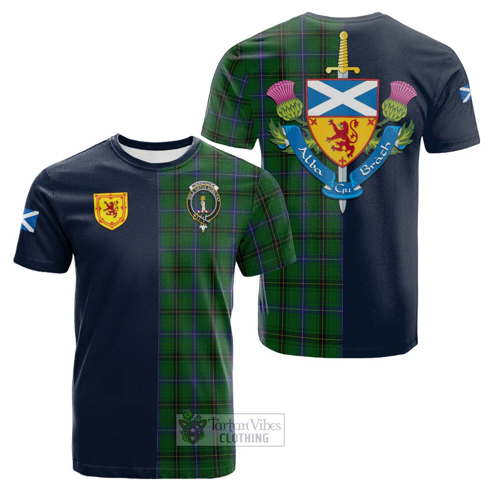 Tartan Vibes Clothing McKendrick Tartan Cotton T-shirt with Scottish Lion Royal Arm Half Style