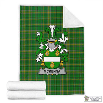 McKenna Irish Clan Tartan Blanket with Coat of Arms