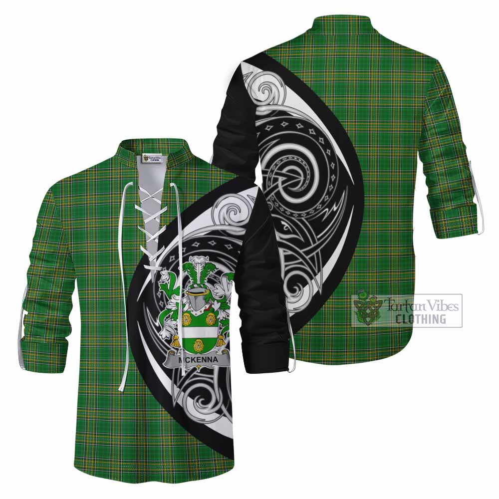 Tartan Vibes Clothing McKenna Irish Clan Ghillie Kilt Shirt Celtic Circle Style
