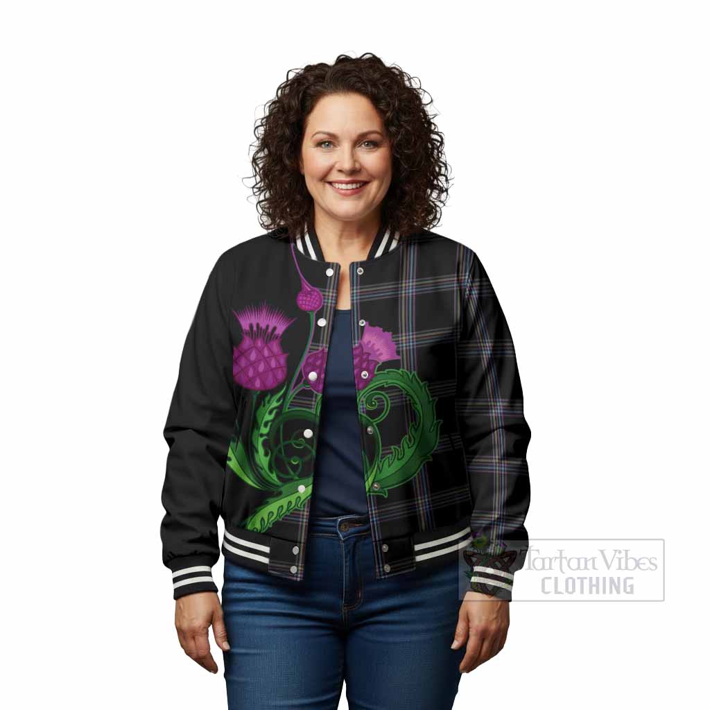 McKenna Tartan Baseball Jacket Traditional Scottish Thistle